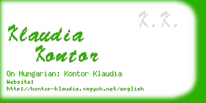 klaudia kontor business card